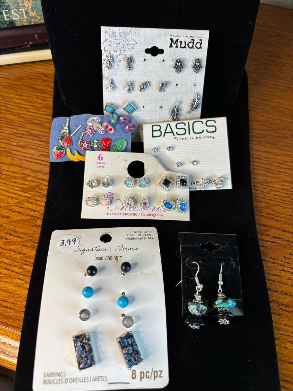 Assorted Women's/Girl’s Earring Set with Turquoise and Silver - Mixed Brands